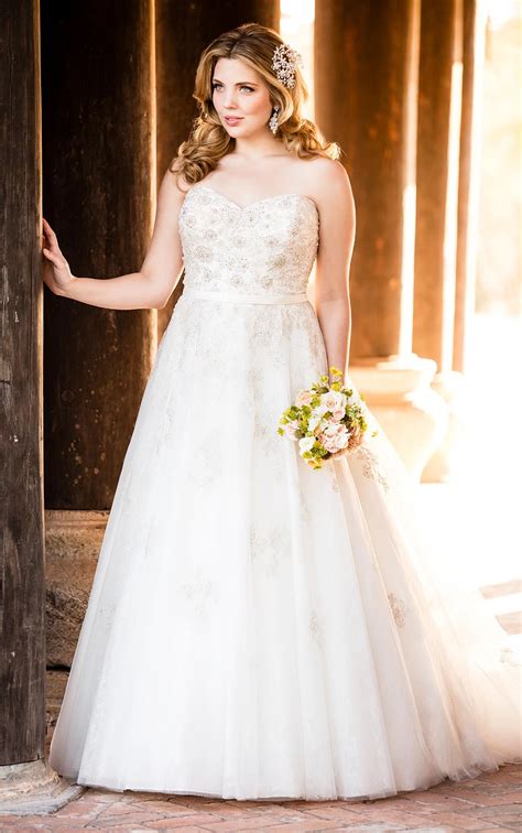 Silver Lace Plus Size Wedding Dress Stella York Wedding Dresses