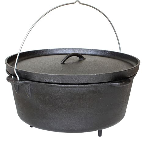 Cajun Classic 16 Quart Seasoned Cast Iron Camp Pot With Legs Gl10465s Bbqguys