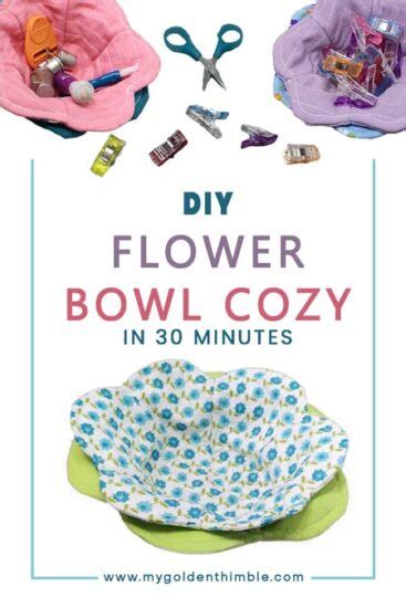 How To Sew A Flower Fabric Cozy Bowl In 30 Minutes