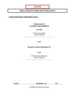 Panduan Mengisi Dokumen Perjanjian Pdf