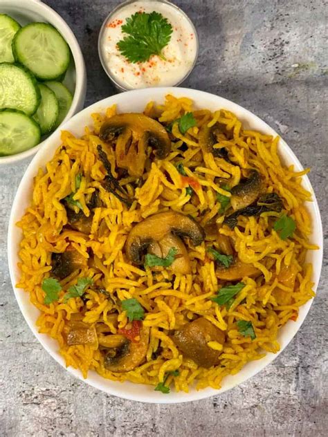 Mushroom Biryani Recipe (Instant Pot & Stovetop) - Indian Veggie Delight