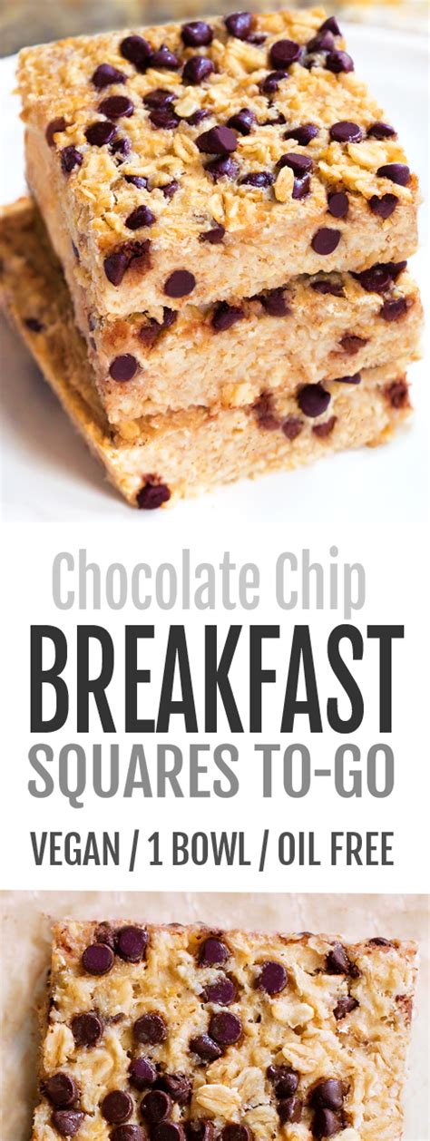 Chocolate Chip Oatmeal Breakfast Squares To Go Oatmeal Chocolate Chip Bars Healthy Chocolate