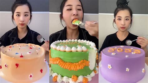 Asmr Eating Most Delicious Creamy Cake 🍰 Soft Chewy Sounds 크림 케이크