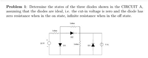 [solved] Problem 1 Determine The States Of The Three Diodes Shown In Course Hero