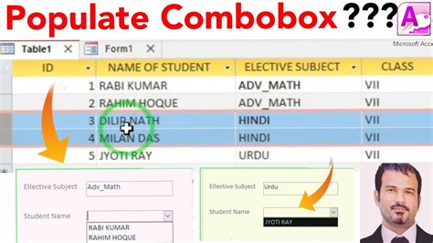 How To Create Populate Combobox In Ms Access What Is Populate