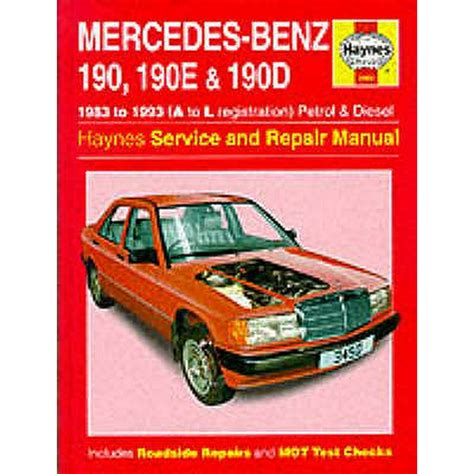 Haynes Service And Repair Manuals Mercedes Benz 190 190e And 190d 83