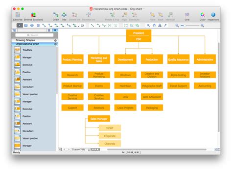 Create a Hierarchical Organizational Chart | ConceptDraw HelpDesk