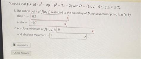 [solved] Suppose That F X Y X Xy Y 2x 2y With