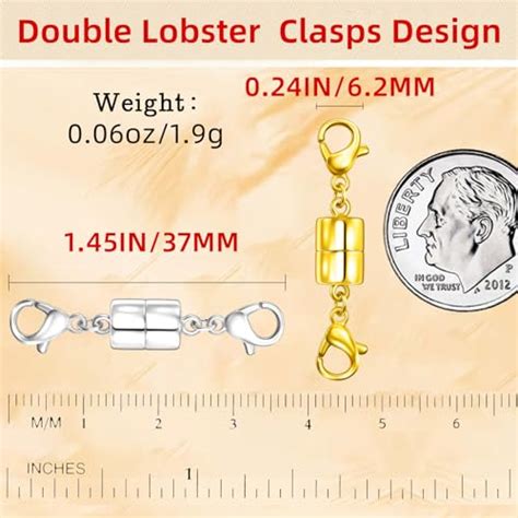 Double Lobster Clasp Magnetic Necklace Clasps And Closures 14k Gold And Silver