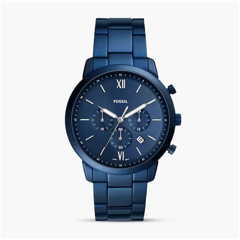 Fossil Neutra Chronograph Ocean Blue Dial Men S Watch Fs