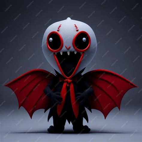 Premium AI Image | creepy cute character mascot halloween bat