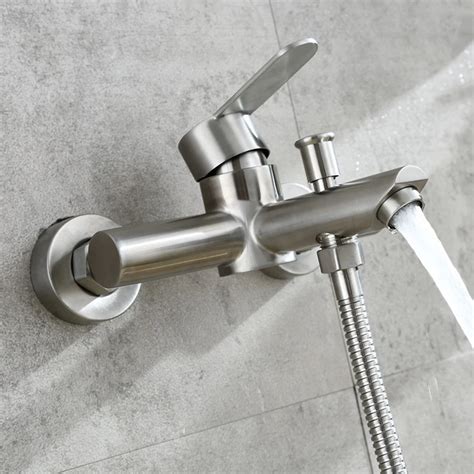 Wall Mounted Stainless Steel Triple Shower Faucet Hot And Cold Wat Eco Luxe D Cor