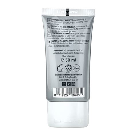 Altruist Zonnebrand Creme Face Fluid SPF 30 50 Ml Plein Nl