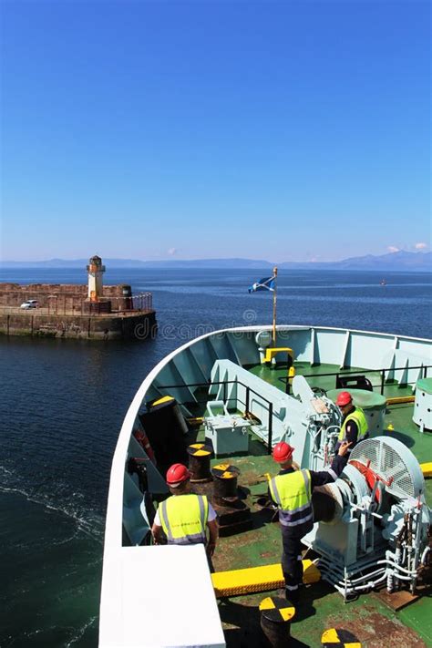 Isle Of Arran Ferry In Ardrossan Harbor, Scotland Editorial Photo ...