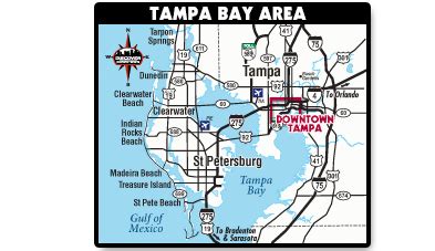 Map Of Tampa Florida Area - Vector U S Map