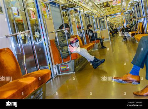 Tokyo metro train underground inside hi-res stock photography and ...