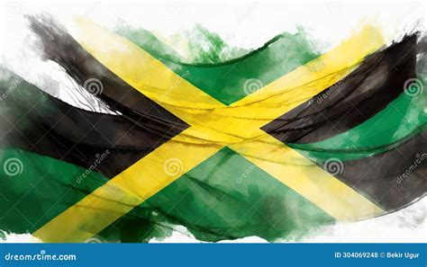 Flag of Jamaica stock illustration. Illustration of state - 304069248