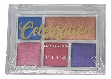 Paleta Estojo Sombras Metálicas Celebration Vivai MercadoLivre