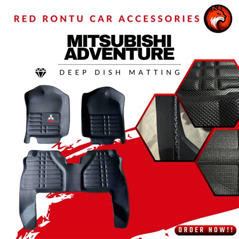 Mitsubishi Adventure Premium Diamond Deep Dish Car Matting Not For Top