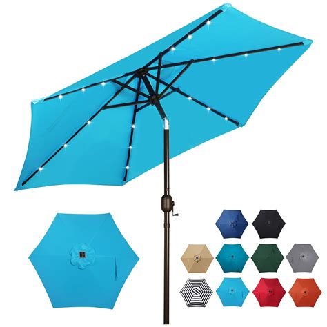 Snapklik Blissun Ft Solar Umbrella Led Lighted Patio