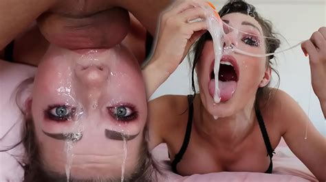 Watch Video Sloppy Upside Down Throat FuckBalls Deep Facefucking With