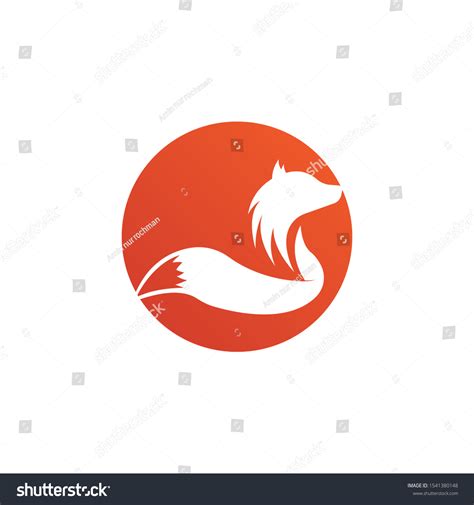 Creative Circle Fox Logo Vector Round Stock Vector Royalty Free