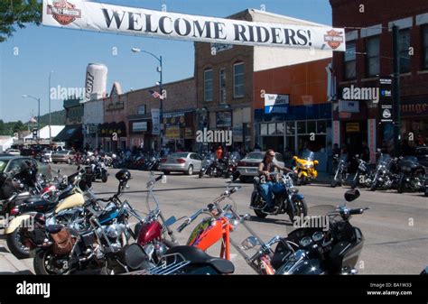 Welcome Riders Banner Annual Sturgis Motorcycle Rally South Dakota Usa