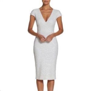 Dress The Population Dresses White Midi Sequin V Neck Dress Poshmark