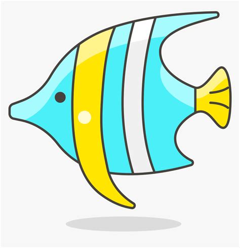 Fish Clip Art Simple Lovely - Cartoon Tropical Fish, HD Png Download ...