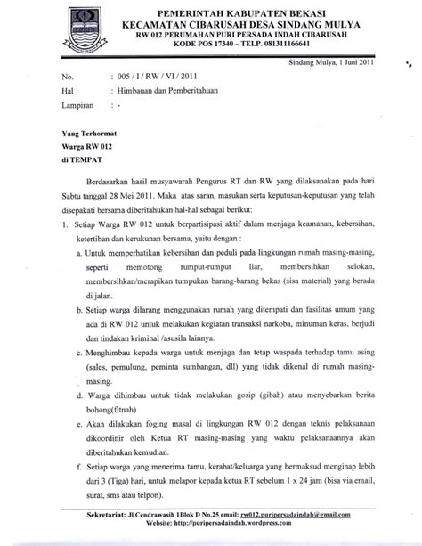 Contoh Surat Himbauan Rt 52 Koleksi Gambar