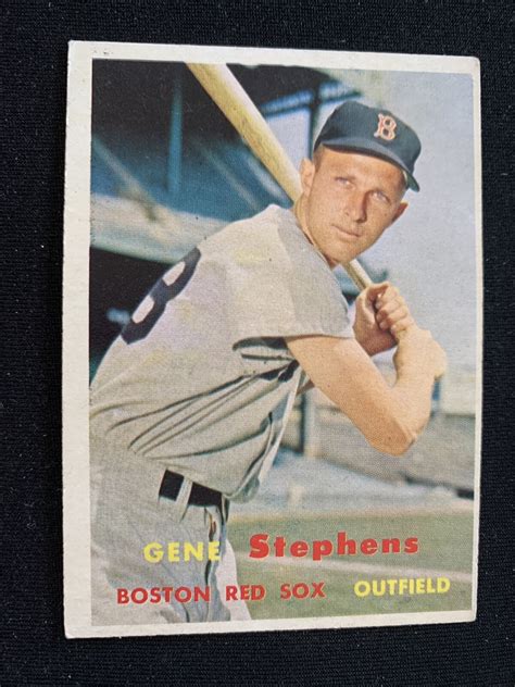 Topps Baseball Card Gene Stephens Boston Red Sox Ex Free