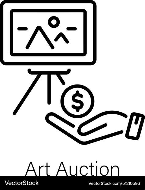 Art auction Royalty Free Vector Image - VectorStock