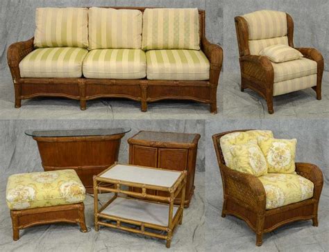 7 Pc Wicker And Rattan Patio Set By Tradewinds