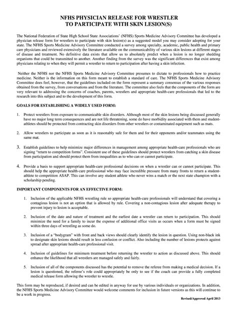 Fillable Online Vhsl Vhsl Corrected Nfhs Wr Skin Lesion Form Doc Fax