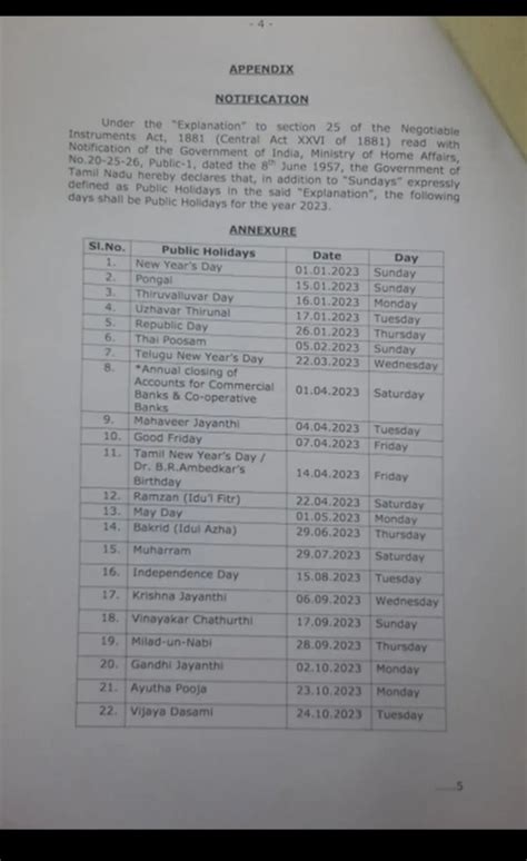 2024 Holiday Calendar Tamil Nadu Government Holidays Torie Marguerite