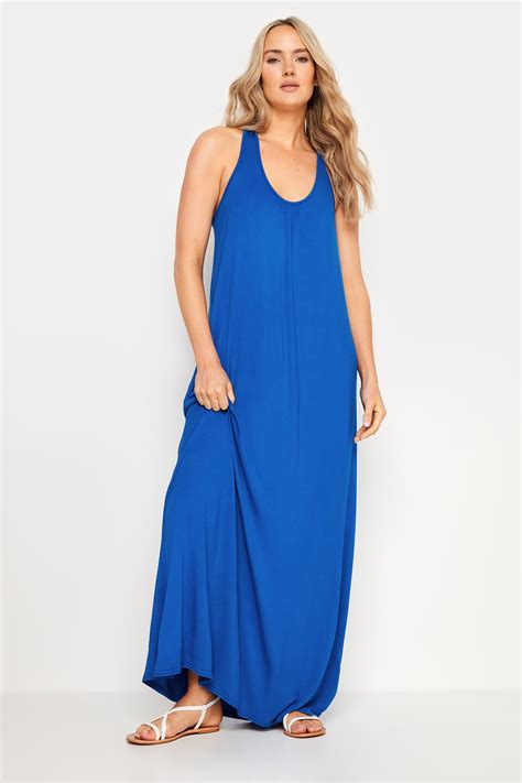 LTS Tall Women S Cobalt Blue Racer Back Maxi Dress Long Tall Sally