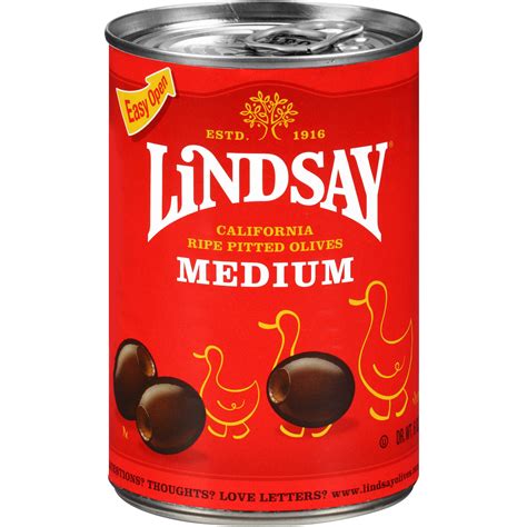 Lindsay California Ripe Pitted Medium Olives 6 Oz