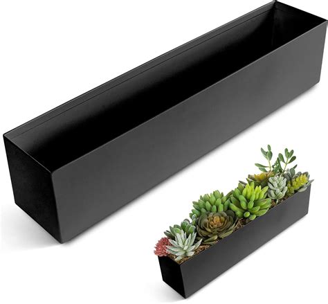 Amazon.com : TIMOSA Rectangular Planter Pot, Planter Box for Table or ...