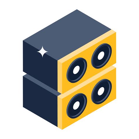 Isometric Icon Of Sound System Editable Vector 6530492 Vector Art At