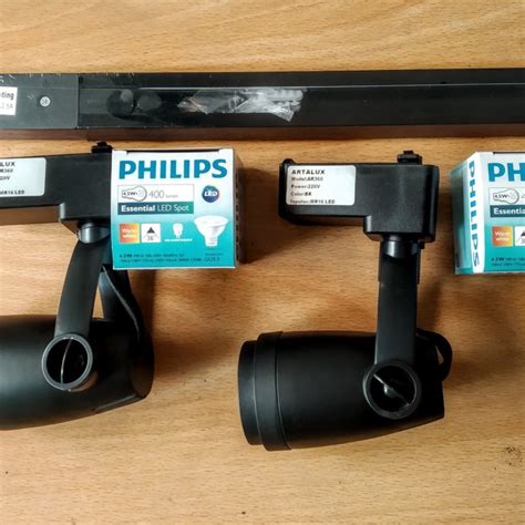 Jual 3 Set Lampu Rel 2mtr LED TRACK LIGHT Philips ARTALUX Ar360