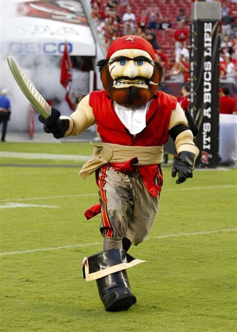 Captain Fear The Caribbean Pirate Mascot Of The Tampa Bay Tampa Bay