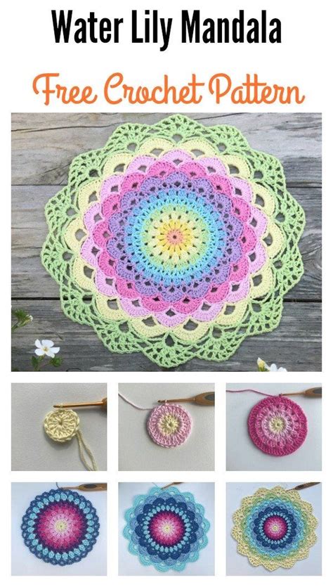 Magic Water Lily Mandala Free Crochet Pattern Motif Mandala Crochet