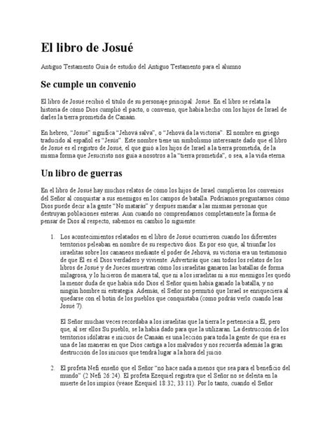 Resumen de Josue | PDF | Joshua | Canaán