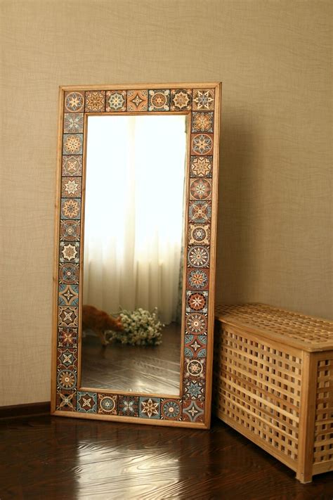 Настенное зеркало "Геометрия" в деревянной раме в интернет-магазине ...