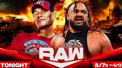 John Cena Vs Jacob Fatu Wwe Raw Extreme Rules Full Match Youtube