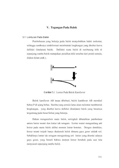 Pdf V Tegangan Pada Balok€¦ · Elemen Logitudinal Dari Suatu Balok Hanya Mengalami Tarik Atau