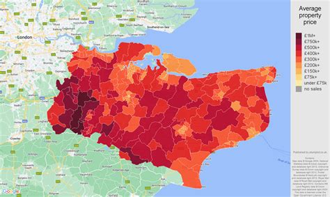 Kent house prices in maps and graphs.