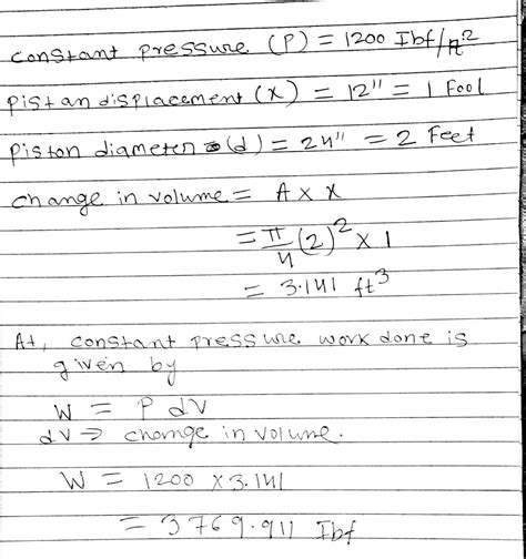 Solved A Piston Cylinder System Contains A Gas Which Expands Under A