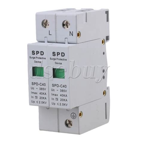 2p 20 40ka DIN Rail Surge Protection Over Voltage Lightning Arrester