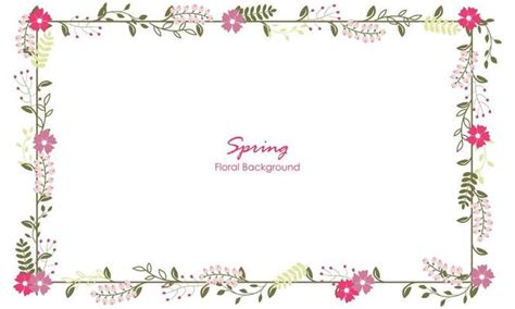 Spring Flower Frame Vector Art Icons And Graphics For Free Download